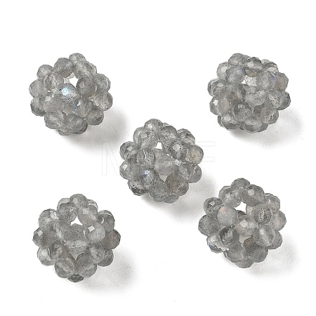 Natural Labradorite Woven Beads GG-CBA2E9C-G01-1