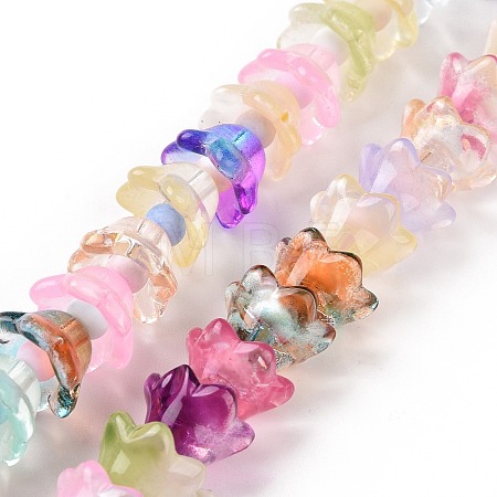 Transparent Glass Beads Strands LAMP-H061-01A-02-1