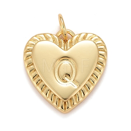 Rack Plating Real 18K Gold Plated Brass Pendants KK-E260-01G-Q-1
