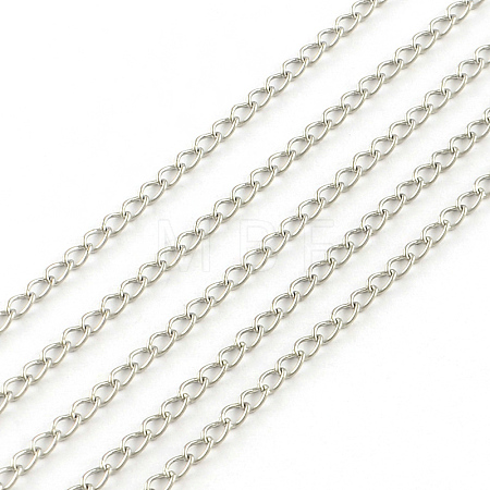 Tarnish Resistant 304 Stainless Steel Curb Chains CHS-R008-23-1