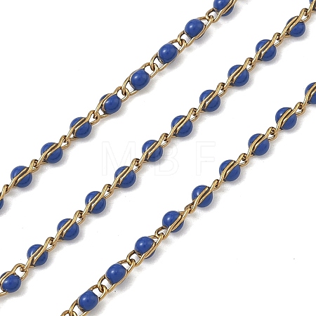 304 Stainless Steel Enamel Twisted Chains STAS-R100-40G-04-1