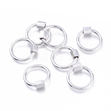 Brass Screw Carabiner Lock Charms KK-I673-09P-1