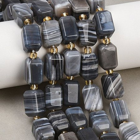 Natural Botswana Agate Beads Strands G-P611-A01-02-1