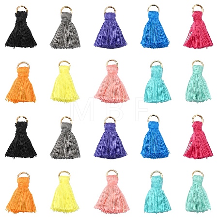 20Pcs 10 Colors Polycotton(Polyester Cotton) Tassel Pendant Decorations FIND-YW0004-57-1