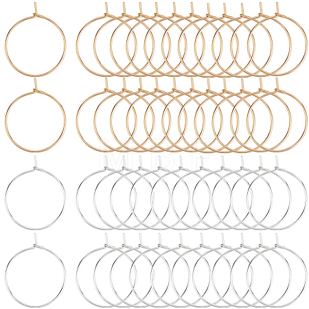 100Pcs 2 Colors 316 Surgical Stainless Steel Wine Glass Charms Rings STAS-BBC0005-95A-1