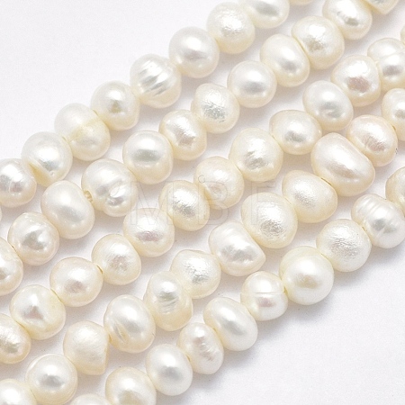 Natural Cultured Freshwater Pearl Beads Strands X-PEAR-F007-61-1
