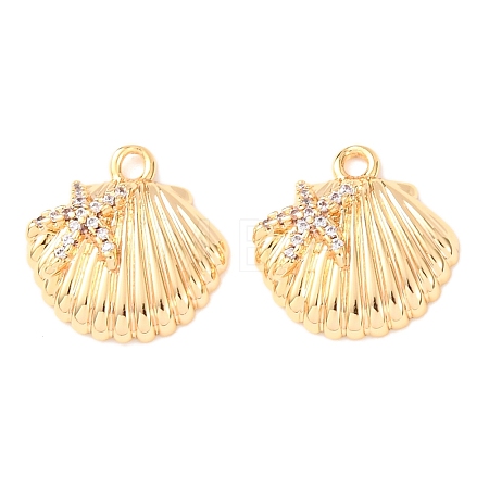 Brass Micro Pave Cubic Zirconia Pendants KK-A284-11A-G-1