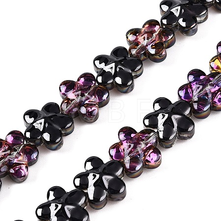 Electroplate Glass Beads Strands EGLA-T028-02P-1