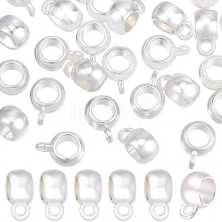 120Pcs Tibetan Style Alloy Rondelle Tube Bails FIND-PA0001-47S-1