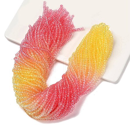Transparent Painted Glass Beads Strands LS-DGLA-A034-T3mm-A07-1