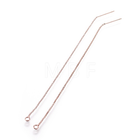 Brass Stud Earring Findings KK-I645-02RG-1