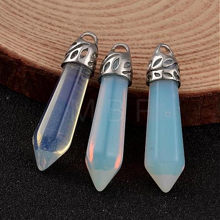 Bullet Opalite Pointed Pendants G-E332-C24-1