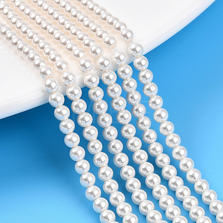 Baking Paint Pearlized Glass Pearl Bead Strands HY-N002-3mm-A11-1
