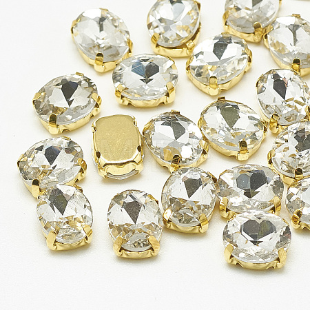 Sew on Rhinestone RGLA-T091-10x14mm-01G-1