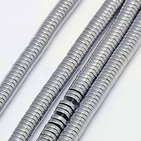 Electroplate Non-magnetic Synthetic Hematite Beads Strands G-J164A-3mm-04-1