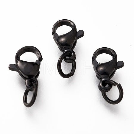 304 Stainless Steel Lobster Claw Clasps Ion Plating(IP) STAS-G240-01B-EB-1