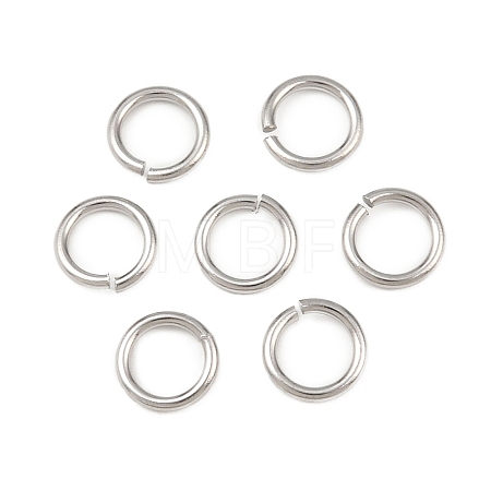 Tarnish Resistant 304 Stainless Steel Open Jump Rings STAS-N015-04-6x0.9mm-1