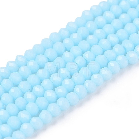 Opaque Solid Color Imitation Jade Glass Beads Strands EGLA-A044-P1mm-D06-1