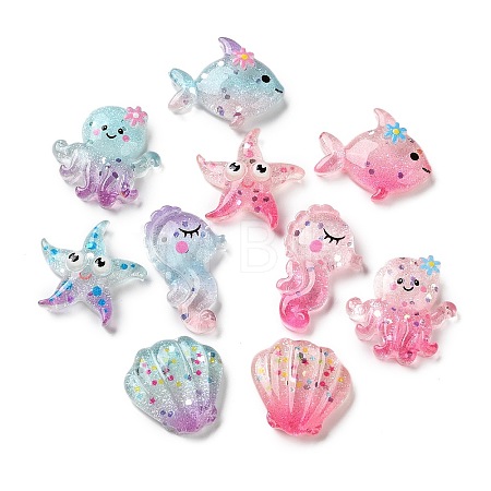 Transparent Resin Cabochons CRES-L050-02C-1