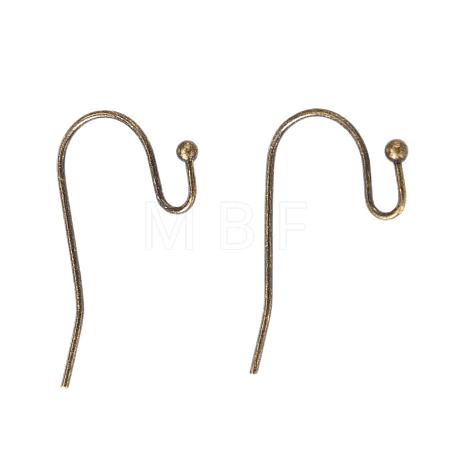 Antique Bronze Brass Hook Ear Wire X-J0JQN-NFAB-1