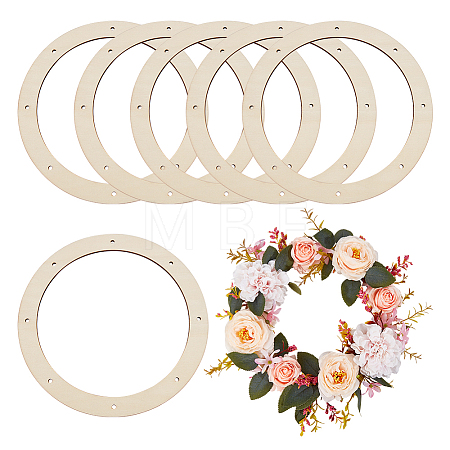 Unfinished Wood Circles DIY-WH0043-05B-1
