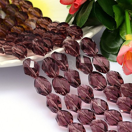 Faceted Polyhedron K9 Glass G-M190-11x8mm-11A-1