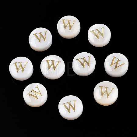 Natural Freshwater Shell Beads SHEL-N036-01W-1