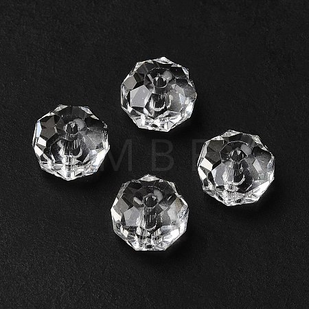 Transparent K9 Glass Beads GLAA-E048-01B-1