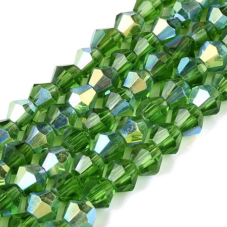 AB Color Plated Transparent Glass Beads Strands GLAA-G127-01-02L-1