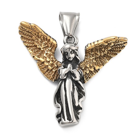 304 Stainless Steel Pendants STAS-V008-12AS-1