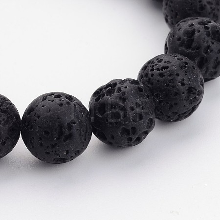 Natural Lava Rock Beads Strands G434-12-1