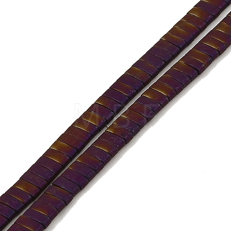 Electroplated Frosted Non-magnetic Synthetic Hematite Beads Strands G-G089-A01-05-1