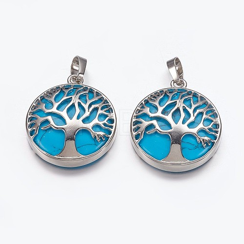 Synthetic Turquoise Pendants G-E449-C03-1