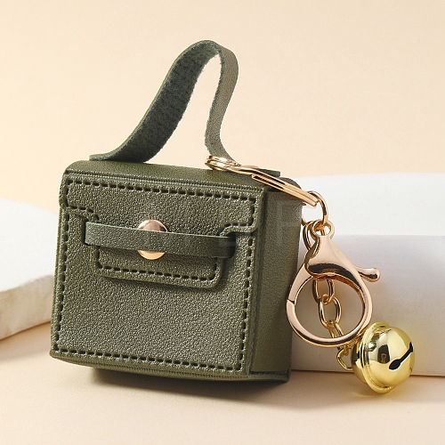 Imitation Leather Mini Tote Bag Keychain PW-WG33584-06-1