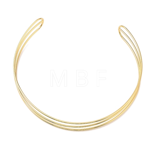 Rack Plating Brass Cuff Collar BJEW-Q350-02G-1