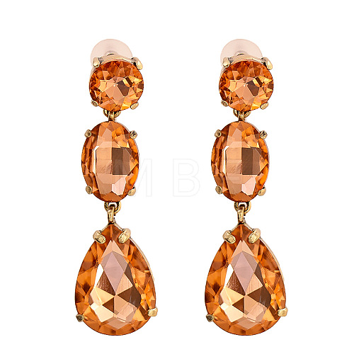 Sparkling Waterdrop Shaped Colorful Rhinestone Earrings for Women - Fashionable and Unique ST8979528-1