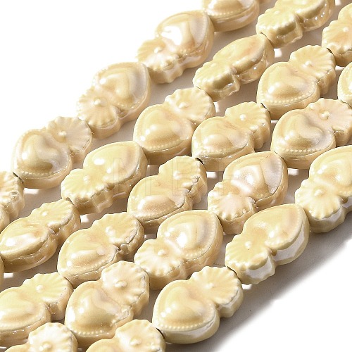 Handmade Porcelain Beads Strands PORC-I028-01B-1