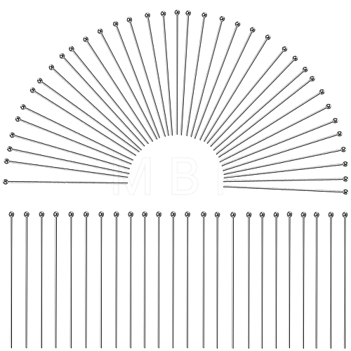 SUNNYCLUE 400Pcs 304 Stainless Steel Ball Head Pins STAS-SC0007-79-1