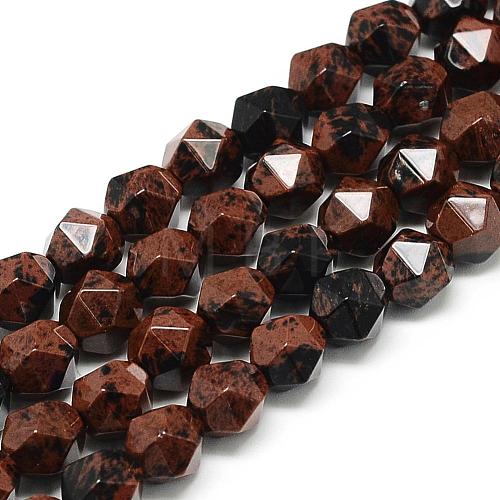 Natural Mahogany Obsidian Beads Strands G-S149-15-10mm-1