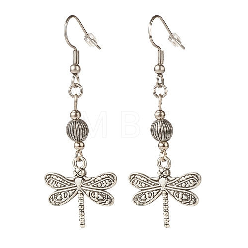 Alloy Dragonfly Dangle Earrings EJEW-JE04911-05-1