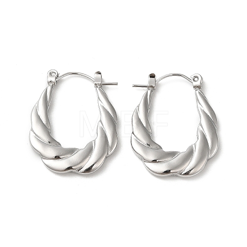 304 Stainless Hoop Earrings EJEW-Z026-39P-1