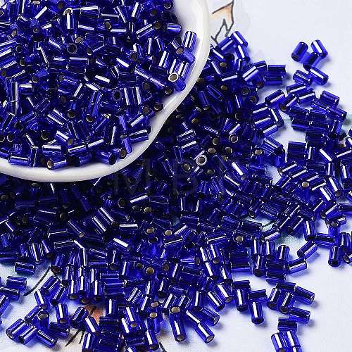 Baking Paint Glass Round Bugle Beads SEED-Z002-A-E12-1