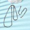 304 Stainless Steel Teardrop Link Chain Bracelet & Necklace Jewelry Sets SJEW-L199-18P-1