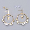 Dangle Stud Earrings EJEW-JE04065-01-1