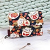 Cartoon Cat Shape Printed Cloth Zipper Wallets PW-WG4FCA5-02-1