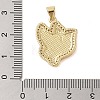 Brass Micro Pave Clear Cubic Zirconia Pendants KK-I712-29G-3