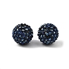 Chunky Resin Rhinestone Bubblegum Ball Beads RESI-M011-11-3