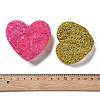 Electroplate Natural Quartz Crystal Heart Display Decorations DJEW-B012-01-3