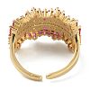 Brass Micro Pave Cubic Zirconia Cuff Rings RJEW-G113-07G-3