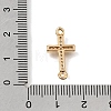 Brass Micro Pave Clear Cubic Zirconia Religion Cross Links Connector Charms CU-K001-01C-G-3